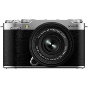 Fujifilm X-M5 Silver with XC 15-45mm Kit and instax mini Link 2 Print Kit (Space Blue)