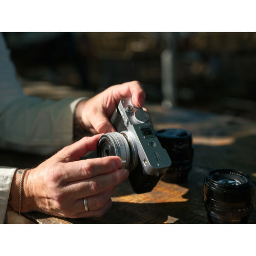 Fujifilm X-E5 Black with XF 23mm f/2.8 R WR Lens and instax mini Link 2 Print Kit (Space Blue)