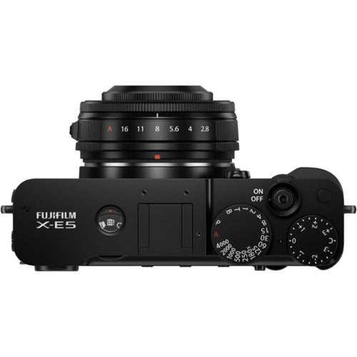 Fujifilm X-E5 Black with XF 23mm f/2.8 R WR Lens and instax mini Link 2 Print Kit (Space Blue)