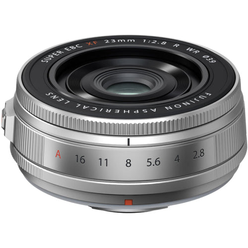 Fujifilm X-E5 Silver with XF 23mm f/2.8 R WR Lens and instax mini Link 2 Print Kit (Space Blue)