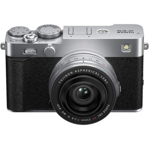 Fujifilm X-E5 Silver with XF 23mm f/2.8 R WR Lens and instax mini Link 2 Print Kit (Space Blue)