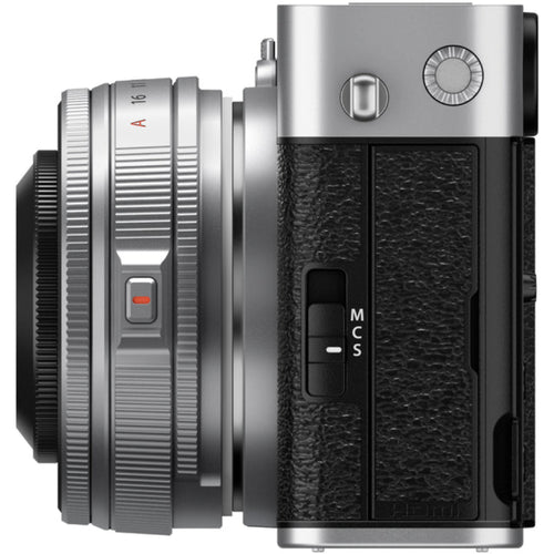 Fujifilm X-E5 Silver with XF 23mm f/2.8 R WR Lens and instax mini Link 2 Print Kit (Space Blue)