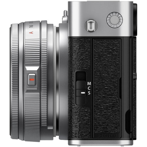 Fujifilm X-E5 Silver with XF 23mm f/2.8 R WR Lens and instax mini Link 2 Print Kit (Space Blue)