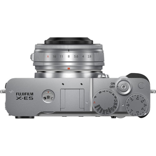 Fujifilm X-E5 Silver with XF 23mm f/2.8 R WR Lens and instax mini Link 2 Print Kit (Space Blue)