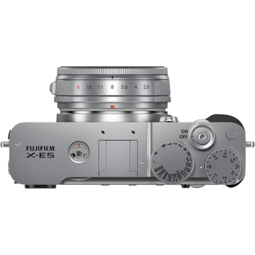 Fujifilm X-E5 Silver with XF 23mm f/2.8 R WR Lens and instax mini Link 2 Print Kit (Space Blue)