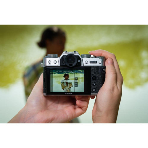 Fujifilm X-T30 III Silver with XC 13-33mm f/3.5-6.3 OIS Lens and instax mini Link 2 Print Kit (Space Blue)