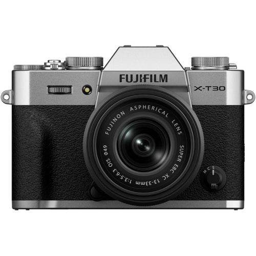 Fujifilm X-T30 III Silver with XC 13-33mm f/3.5-6.3 OIS Lens and instax mini Link 2 Print Kit (Space Blue)