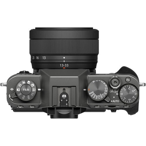 Fujifilm X-T30 III Charcoal Silver with XC 13-33mm f/3.5-6.3 OIS Lens and instax mini Link 2 Print Kit (Space Blue)
