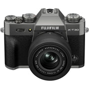 Fujifilm X-T30 III Charcoal Silver with XC 13-33mm f/3.5-6.3 OIS Lens and instax mini Link 2 Print Kit (Space Blue)