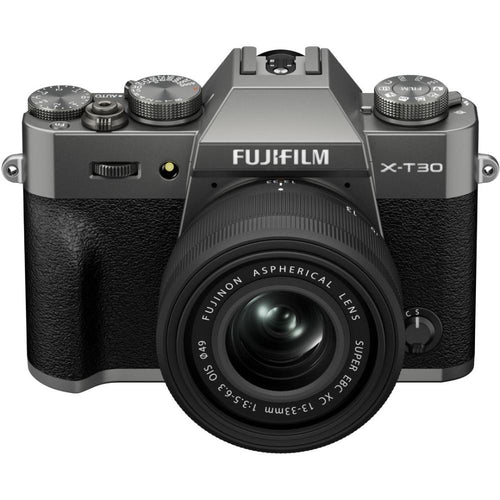 Fujifilm X-T30 III Charcoal Silver with XC 13-33mm f/3.5-6.3 OIS Lens and instax mini Link 2 Print Kit (Space Blue)