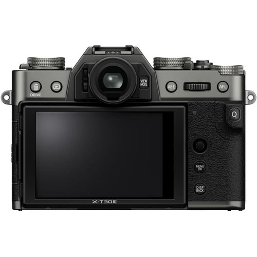 Fujifilm X-T30 III Charcoal Silver with XC 13-33mm f/3.5-6.3 OIS Lens and instax mini Link 2 Print Kit (Space Blue)