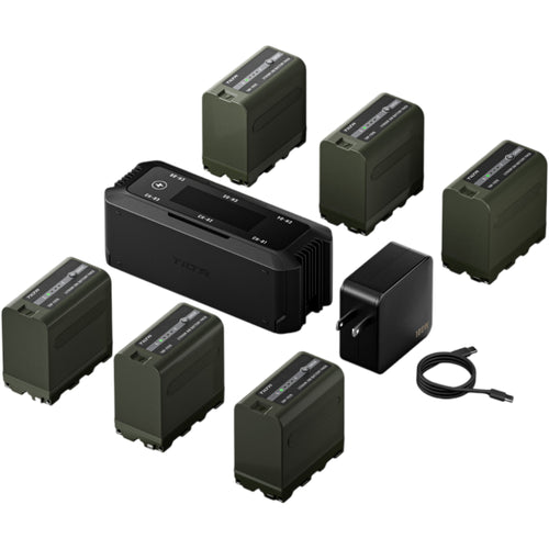 Tilta Foldable Charging Station for L-Series/NP-F Battery Kit (6 Batteries, China) - Black
