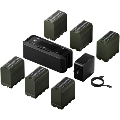 Tilta Foldable Charging Station for L-Series/NP-F Battery Kit (6 Batteries, EU) - Black