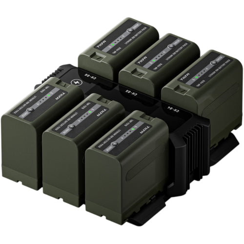 Tilta Foldable Charging Station for L-Series/NP-F Battery Kit (6 Batteries, US) - Black