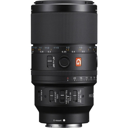 Sony FE 100mm f/2.8 GM Macro OSS Lens - Sony branding side