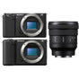 Sony ZV-E10 (Black) with Sony ZV-E10 II (Black) and FE 16-35mm F4 PZ G Lens