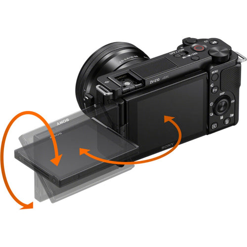 Sony ZV-E10 (Black) with Sony ZV-E10 II (Black) and FE 16-35mm F4 PZ G Lens
