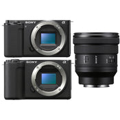 Sony ZV-E10 (Black) with Sony ZV-E10 II (Black) and FE 16-35mm F4 PZ G Lens