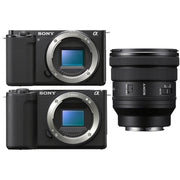 Sony ZV-E10 (Black) with Sony ZV-E10 II (Black) and FE 16-35mm F4 PZ G Lens