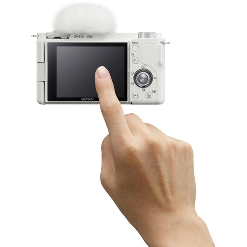 Sony ZV-E10 (White) with Sony ZV-E10 II (White) and FE 16-35mm F4 PZ G Lens