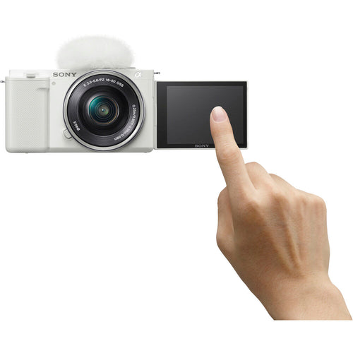 Sony ZV-E10 (White) with Sony ZV-E10 II (White) and FE 16-35mm F4 PZ G Lens