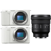 Sony ZV-E10 (White) with Sony ZV-E10 II (White) and FE 16-35mm F4 PZ G Lens