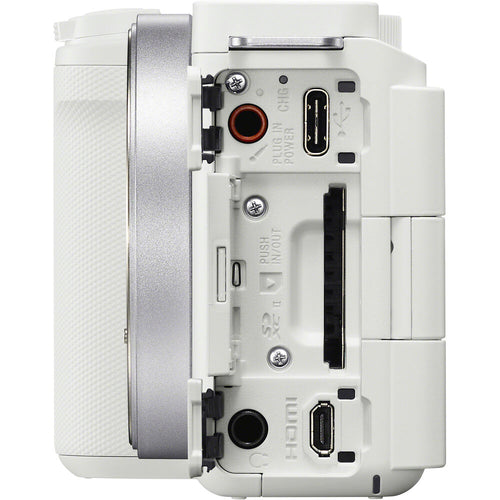 Sony ZV-E10 (White) with Sony ZV-E10 II (White) and FE 16-35mm F4 PZ G Lens