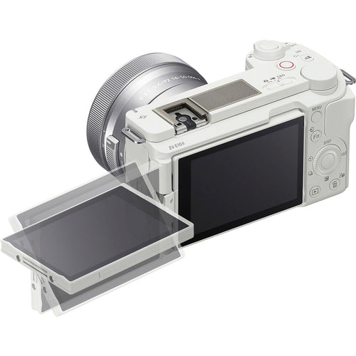 Sony ZV-E10 (White) with Sony ZV-E10 II (White) and FE 16-35mm F4 PZ G Lens