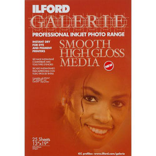 Ilford Galerie Smooth High Gloss Paper - 13x19" (Super-B) - 25 Sheets