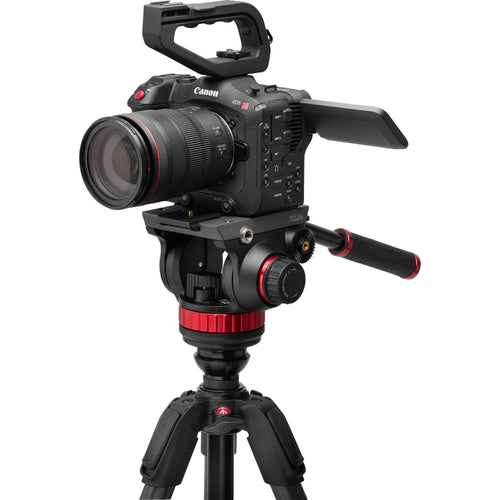 Manfrotto 502055CXPROV Video Head and 055 Carbon Fibre 4-Section Tripod Kit