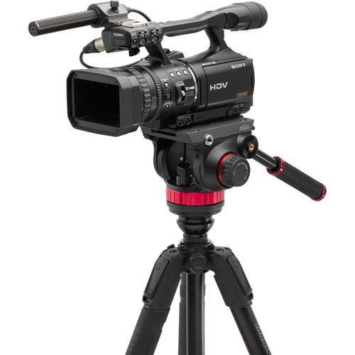 Manfrotto 502055XPRO3V Fluid Video Head and 055 Aluminium 3 Section Tripod Kit