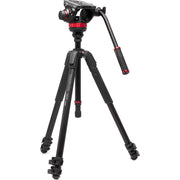 Manfrotto 502055XPRO3V Fluid Video Head and 055 Aluminium 3 Section Tripod Kit
