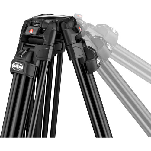 Manfrotto 504XTWFA-BDL Fluid Video Head, Fast Twin Aluminium Tripod and XPRO Monopod Bundle