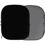 Manfrotto LL LB56GB Collapsible Reversible Background 1.5 x 1.8m Black / Mid Grey