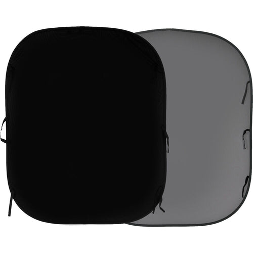 Manfrotto LL LB56GB Collapsible Reversible Background 1.5 x 1.8m Black / Mid Grey