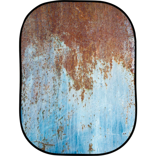 Manfrotto LL LB5713 Urban Collapsible Reversible Background 1.5 x 2.1m Rusty Metal / Plaster Wall