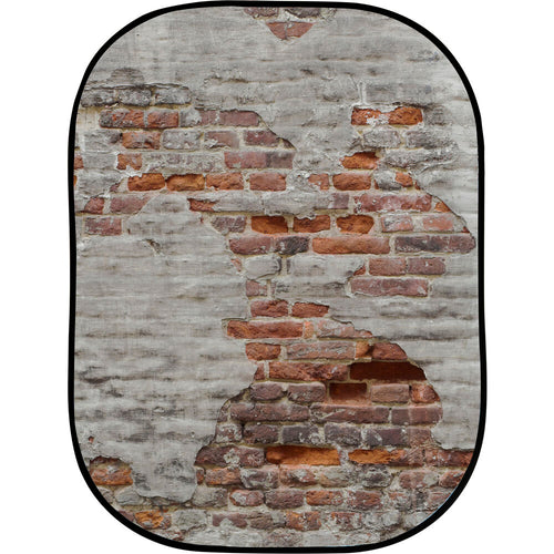 Manfrotto LL LB5713 Urban Collapsible Reversible Background 1.5 x 2.1m Rusty Metal / Plaster Wall
