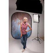Manfrotto LL LB5713 Urban Collapsible Reversible Background 1.5 x 2.1m Rusty Metal / Plaster Wall