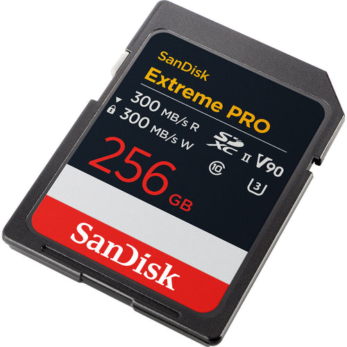 SanDisk Extreme Pro 256GB 300MB/s UHS-II C10 V90 Card