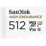 SanDisk High Endurance microSDXC 512GB 100MB/s R 40MB/s W UHS-I C10 U3 V30 Card