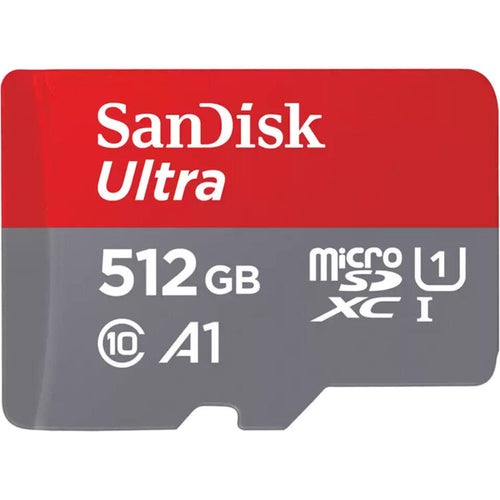 SanDisk Ultra microSDXC 512GB 150MB/s R UHS-I U1 C10 Card - SD Adapter