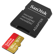 SanDisk Extreme microSDXC 512GB UHS-I 190MB/s Memory Card - V30
