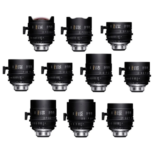 EX-DEMO Sigma 10 Cine Lens Classic Kit 14/20/24/28/35/40/50/85/105/135 PMC-002+PMC-005 PL Ft /i-Techn