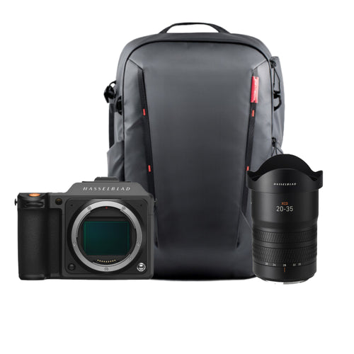 Hasselblad X2D 100C Pro Kit with XCD 20-35mm f/3.2-4.5 and OneMo Lite Backpack