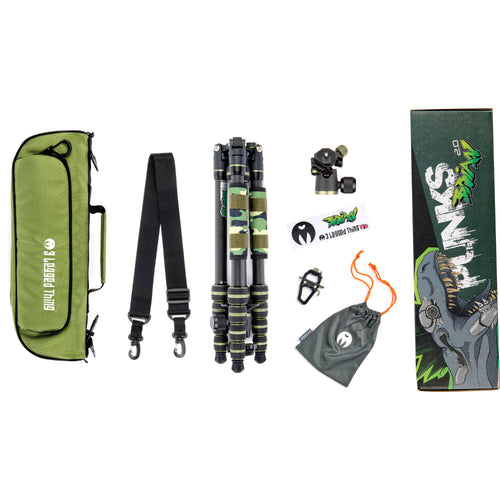 3 Legged Thing - Punks Brian 2.0 Tripod Kit with AirHed Neo 2.0 Twist Lock QR Ballhead (Black/Green)