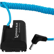 Kondor Blue Coiled DC 1.35/3.5mm to Canon LP-E6 Dummy Battery Cable (16-36