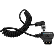 Kondor Blue Coiled D-Tap to Locking DC 2.5mm Right-Angle Cable for amaran (16 to 32