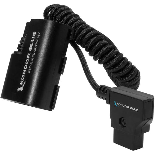 Kondor Blue D-Tap to Canon LP-E6 Dummy Battery Cable (Raven Black, 16-36