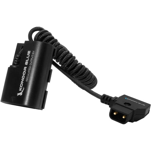 Kondor Blue D-Tap to Canon LP-E6 Dummy Battery Cable (Raven Black, 16-36