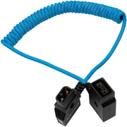 Kondor Blue Coiled D-Tap Extension Male to Female Cable (16 to 36